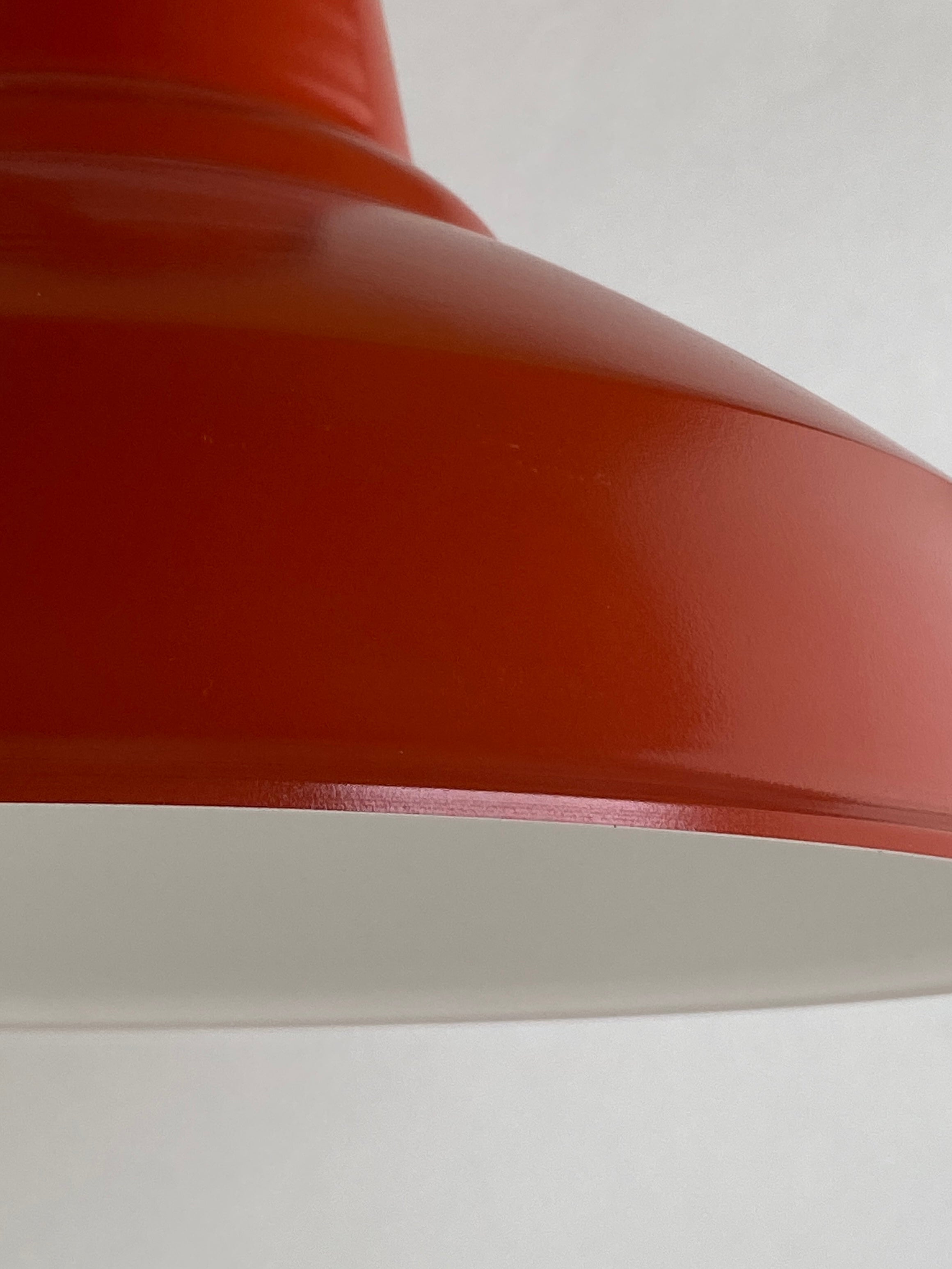 Red Painted Large Reflector | 36cm | Worn Lighting