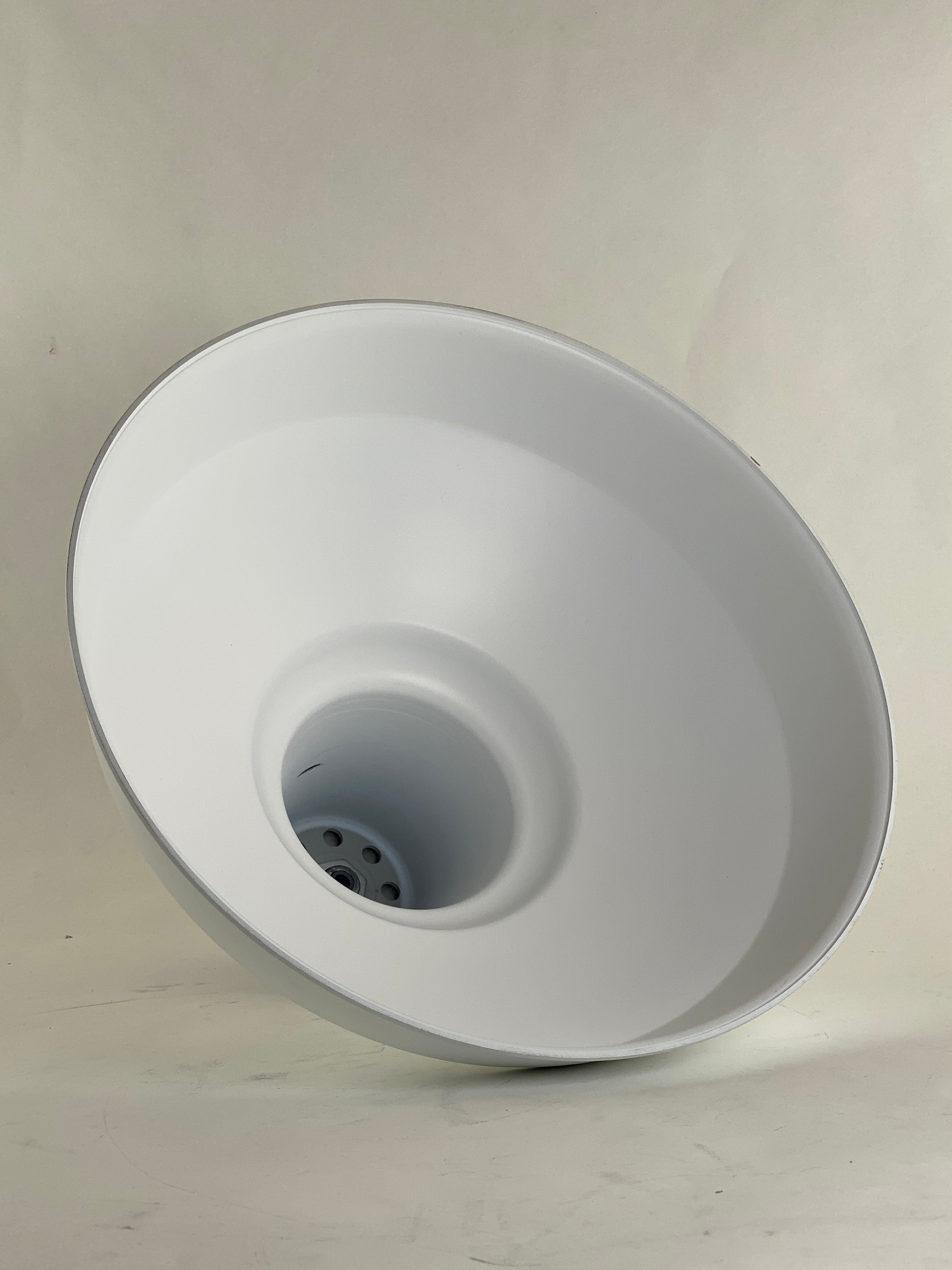 White Painted Large Reflector | 36cm | Pendant | Worn Lighting