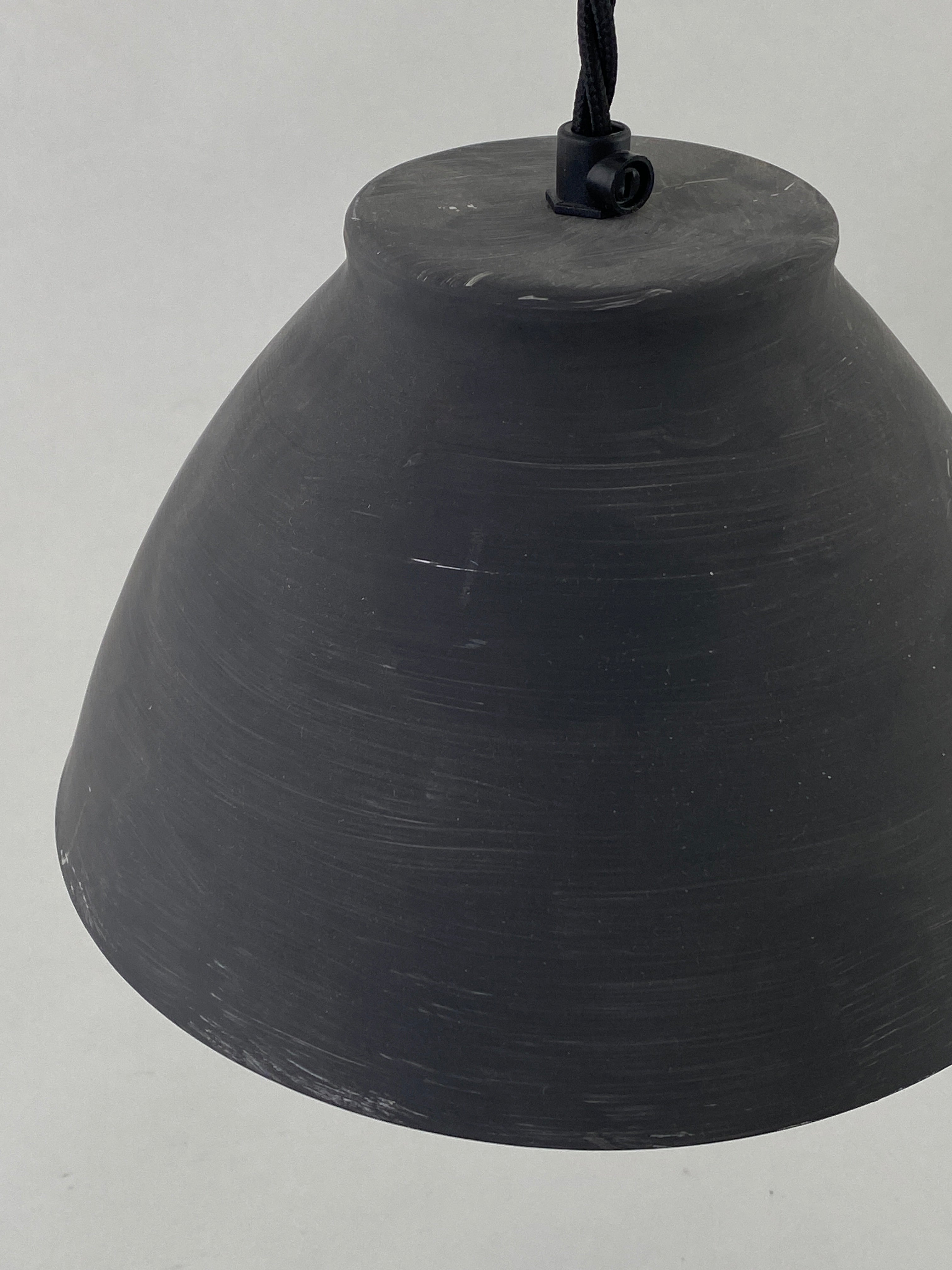 Aluminium Black Pendant | Worn Lighting