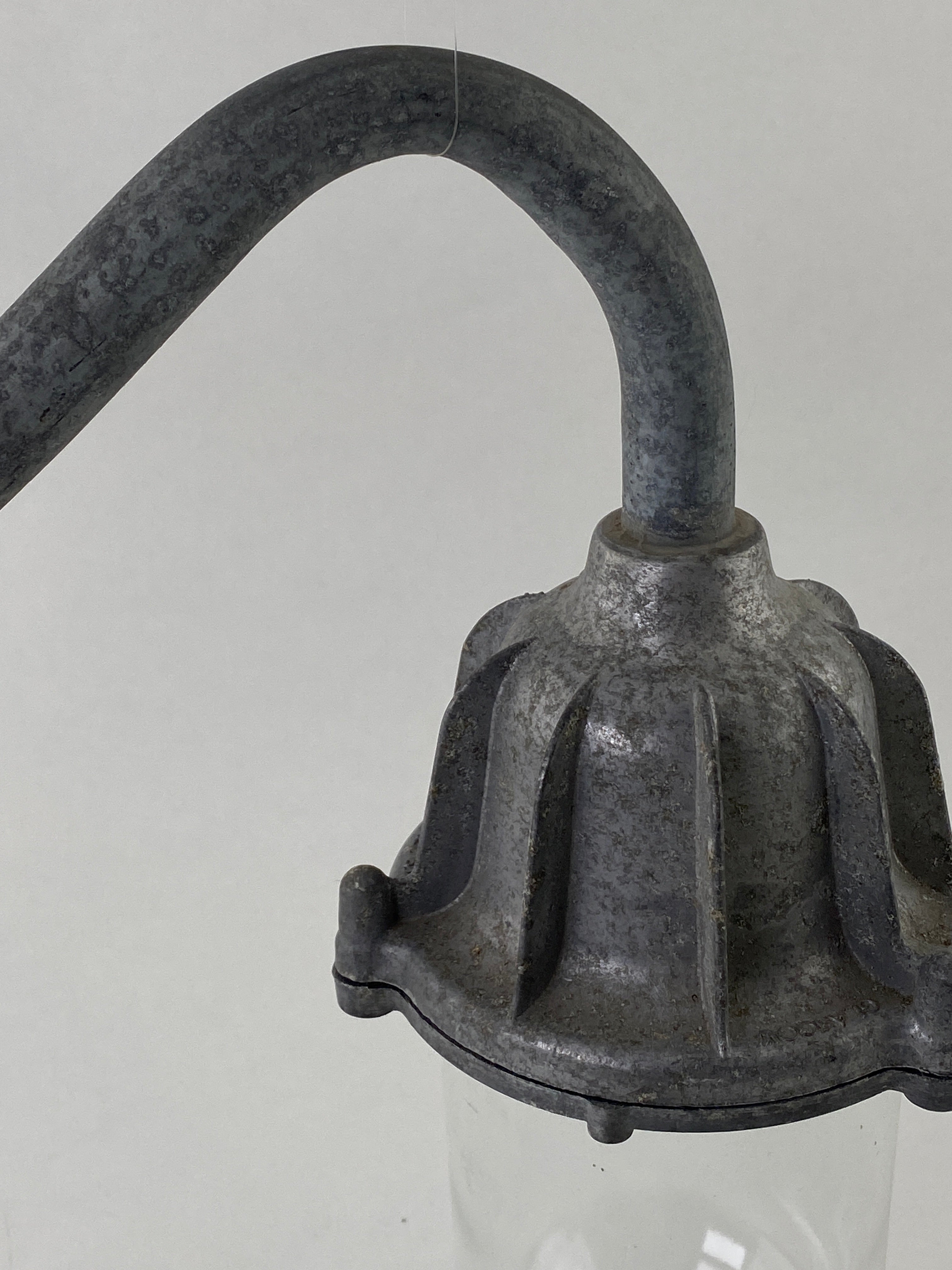 Galvanised Swan Neck Wall Light | Worn Lighting