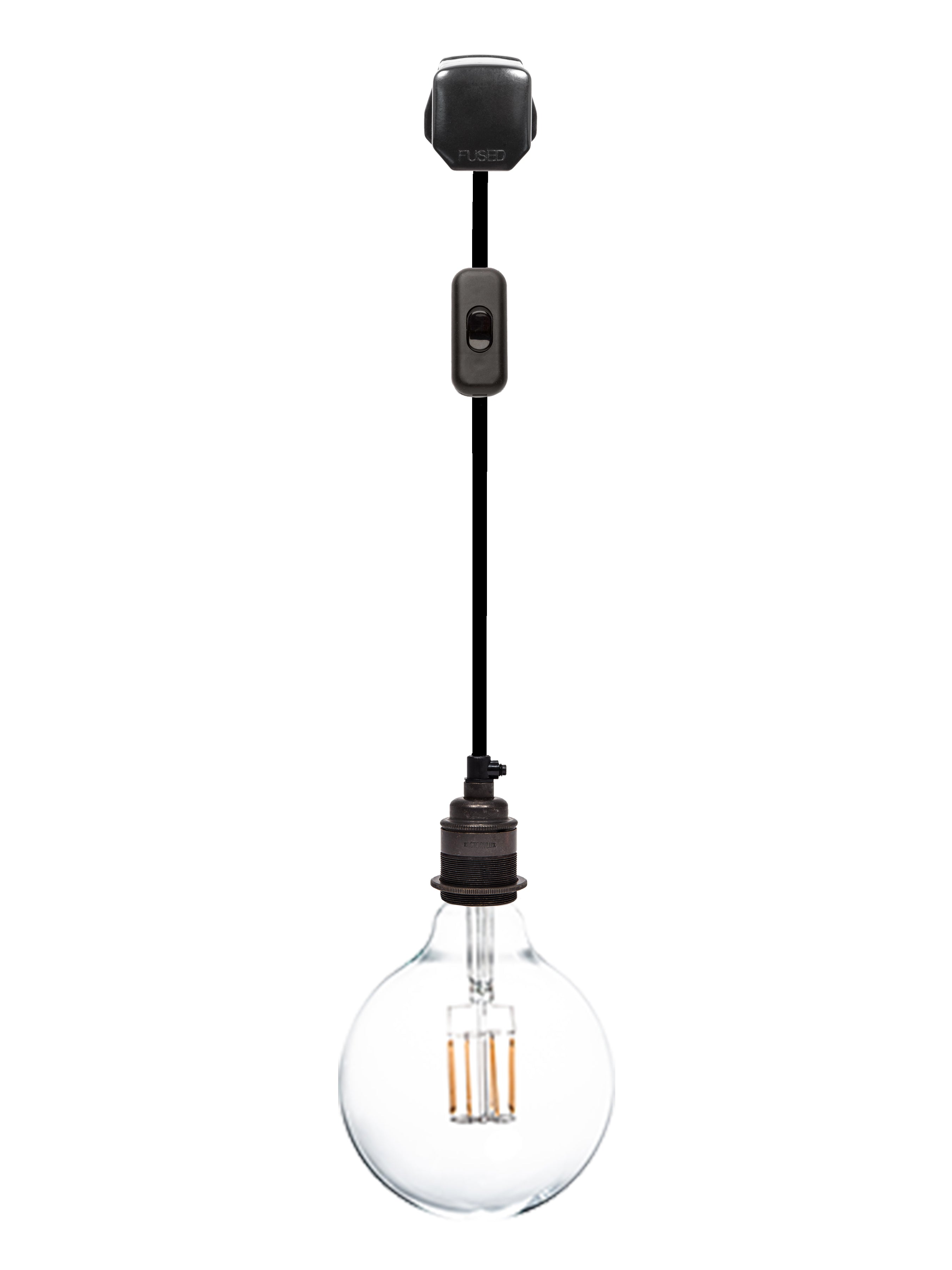 Plug in edison pendant shop light